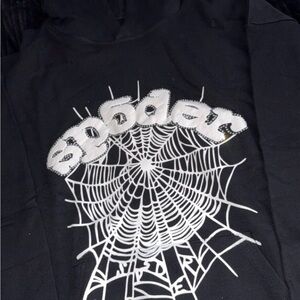Black Sp5der Hoodie new size large